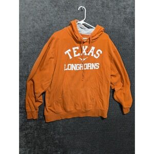NCAA Texas Longhorns Hoodie Burnt Orange Pullover Sweatshirt Mens XL 0889
